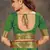 Green woven art silk saree with blouse