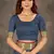 Blue woven art silk saree with blouse