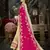 Pink embroidered art silk saree with blouse