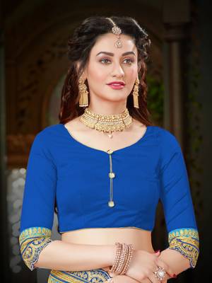 Green embroidered chiffon saree with blouse 4