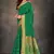 Dark green woven art silk saree with blouse