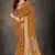 Mustard woven art silk saree with blouse
