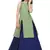 Kids Pista Indo With Blue Lehenga Choli For Girls