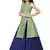 Kids Pista Indo With Blue Lehenga Choli For Girls