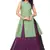 Kids Pista Indo With Maroon Lehenga Choli For Girls 