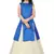 Kids Royal Blue Indo With Cream Lehenga Choli 
