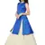 Kids Royal Blue Indo With Cream Lehenga Choli 