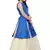 Kids Royal Blue Indo With Cream Lehenga Choli 