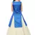Kids Royal Blue Indo With Cream Lehenga Choli 
