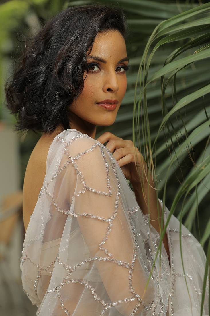 NUDE PINK SITARA WEB ALL OVER AND HAND WORK CHOLI