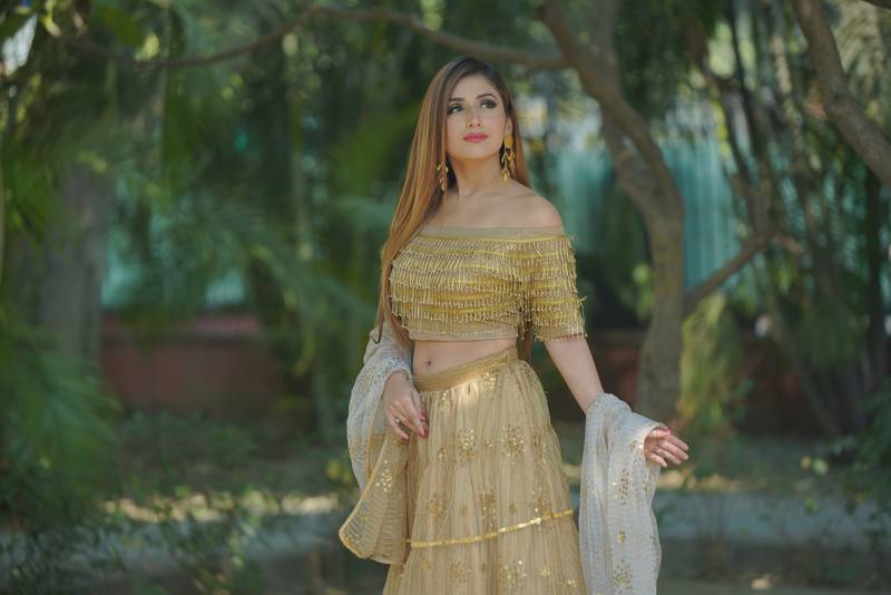 All Over Sitara Gold Lehenga 