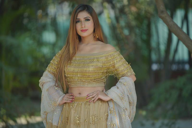 All Over Sitara Gold Lehenga 