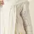 Woven dot khadi cream crepe hand embroidered flowers