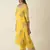 Hand embroidered yellow georgette kurta set