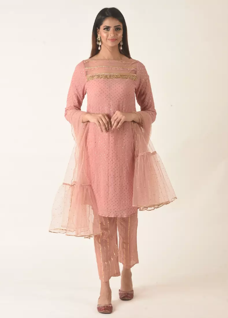 Zardosi crepe set