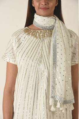Lurex woven tiered sharara and gota kurti 4