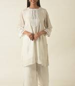 Ivory embroidered kurta set