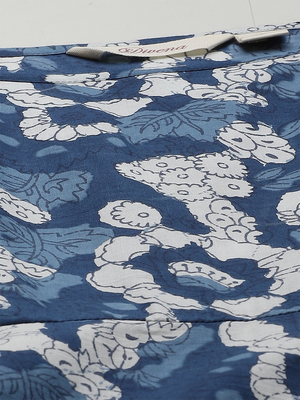 Blue printed cotton maxi-dresses 2