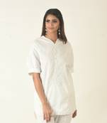 Khadi kurti pant with embroidery