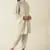 White collar pintucked kurta set