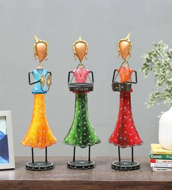 lady musician Figurine Set Of 3 1
