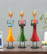 lady musician Figurine Set Of 3