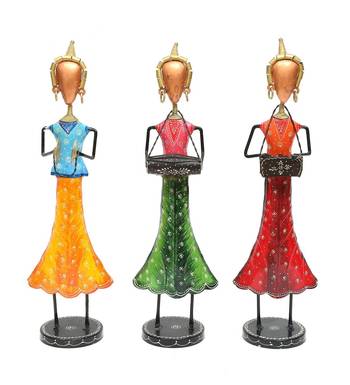 lady musician Figurine Set Of 3 4