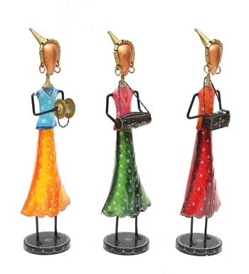 lady musician Figurine Set Of 3 5