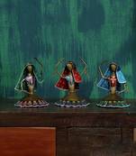 sitting Doll Mini Human Figurine, Set of 3