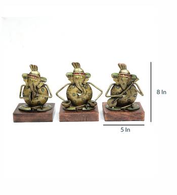 Ganesh Musical Showpiece Set Of 3 3