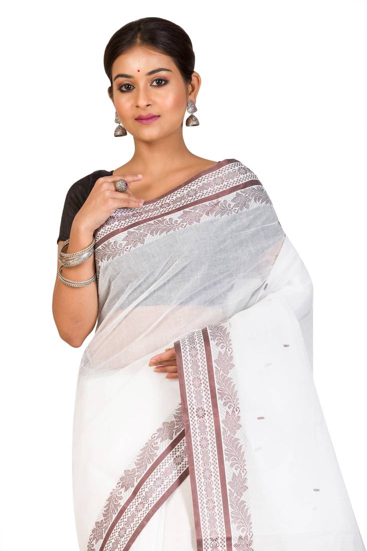 white cotton handloom sarees