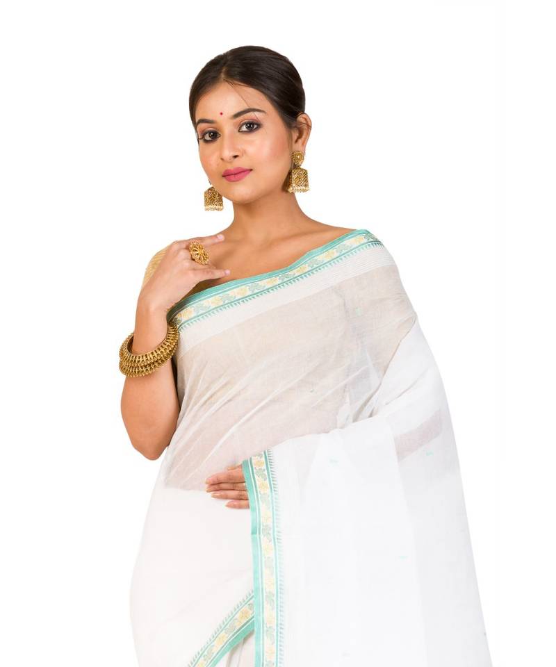 white cotton handloom sarees