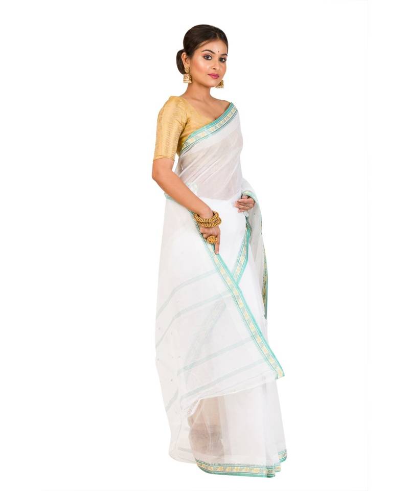 white cotton handloom sarees