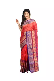 pink cotton handloom sarees