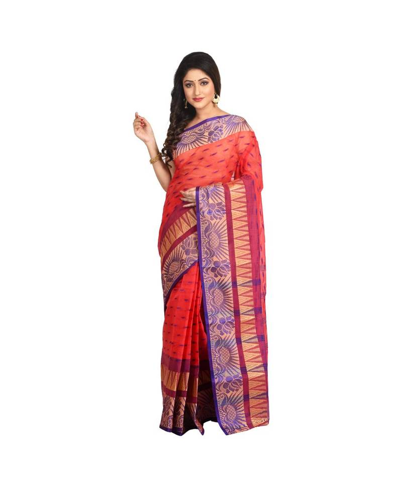 pink cotton handloom sarees