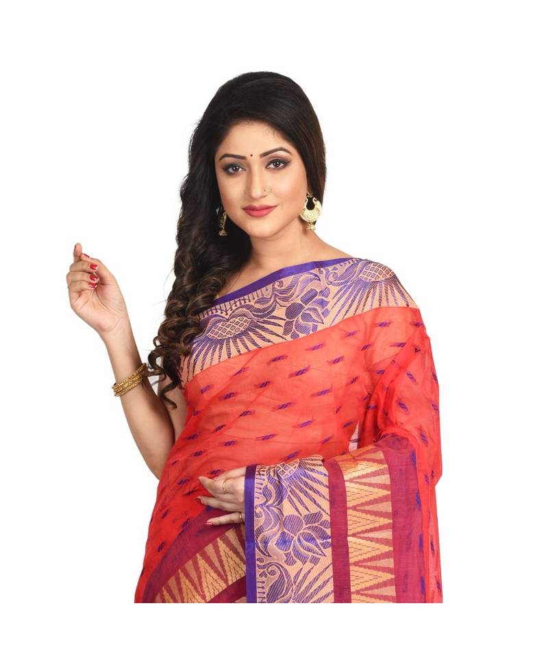 pink cotton handloom sarees