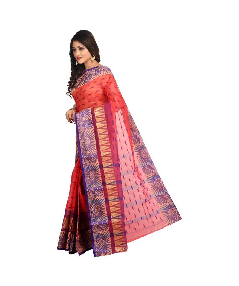 pink cotton handloom sarees