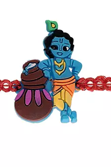 FancyCartoon Character Lord Krishna Rakhi Bracelets for Boys & Kids 