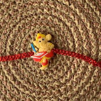 Fancy Cartoon Character Bal Ganesha Rakhi Bracelets for Boys & Kids (R030) 1