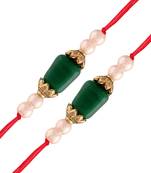 Ethnic Designer Pearl Beads Combo Rakhi Bracelet for Men/Brother/ Bhaiya (Pack of 2) (R018-2)