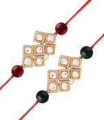 Designer Pearl Kundan Combo Rakhi Bracelet for Men/Brother/ Bhaiya 