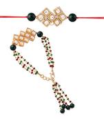 Designer Bhaiya Bhabhi Hanging Lumba Rakhi Combo Set for Rakshabhandan Special 