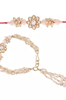 Designer Bhaiya Bhabhi Hanging Lumba Rakhi Combo Set for Rakshabhandan Special 