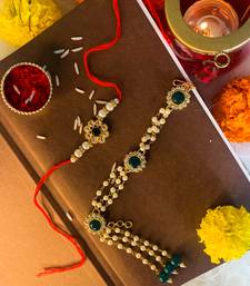 Designer Bhaiya Bhabhi Hanging Lumba Rakhi Combo Set for Rakshabhandan Special 