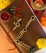 Designer Bhaiya Bhabhi Hanging Lumba Rakhi Combo Set for Rakshabhandan Special 