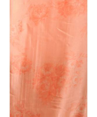 Orange Japan Satin All Over Flower Printed Saree With Seprate Blouse 4