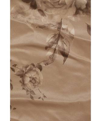 Sky Blue  Satin All Over Flower Printed Saree With Seprate Blouse 3