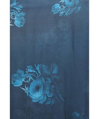 Light Blue Japan Satin All Over Printed Saree With Seprate Blouse 2