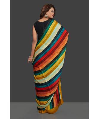 Colour Patta  Japan Satin Printed All Over  Saree With Seprate Blouse 4