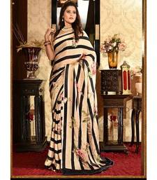 Offwhite Lining Japan Satin  All Over Lining Printed With Seprate Blouse
